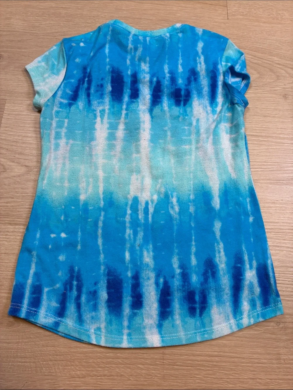 Justice FROZEN ELSA Blue Tie-Dye 'Fearless' Graphic Tee